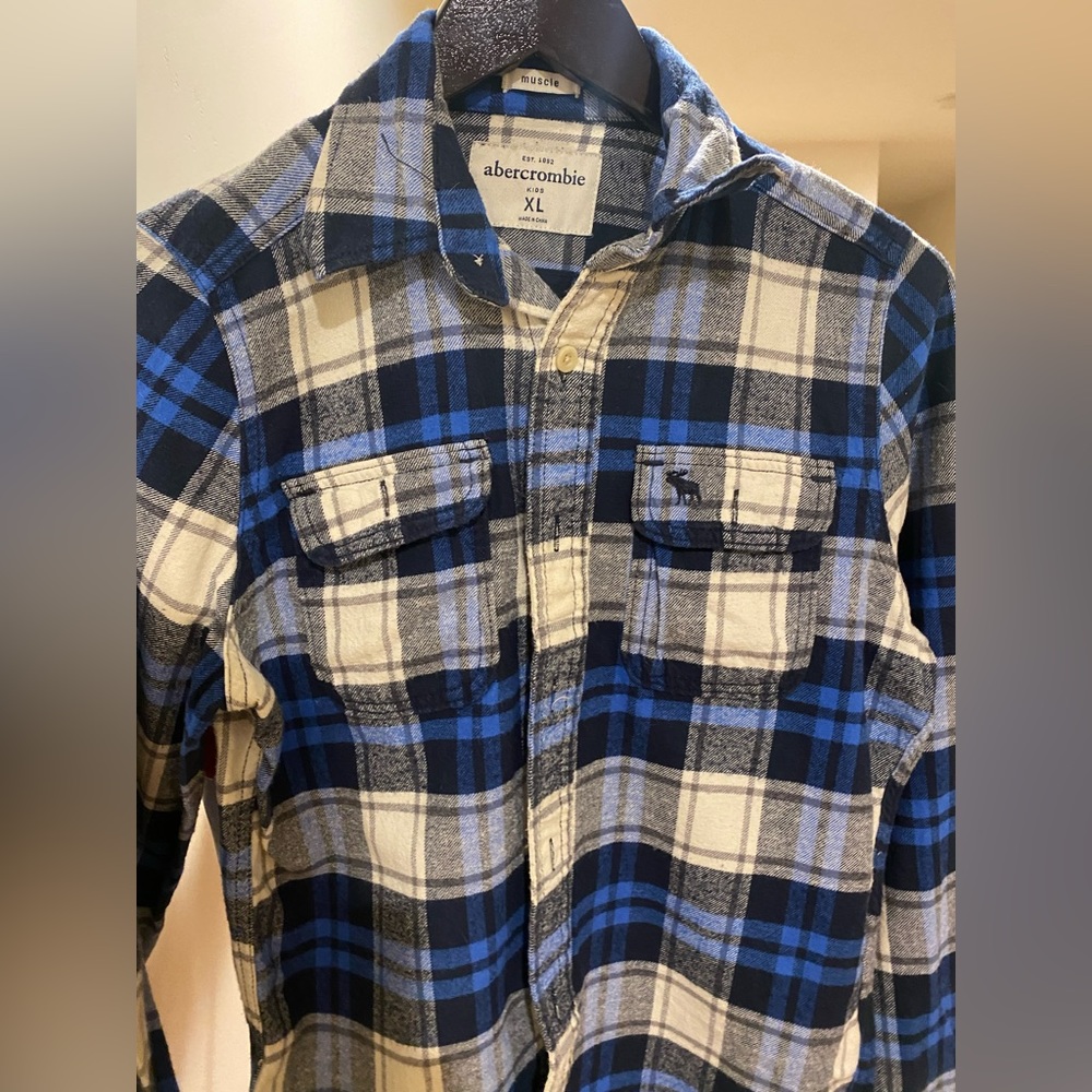 Abercrombie flannel, kids XL